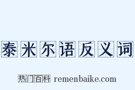 泰米尔语反义词是什么意思的图片